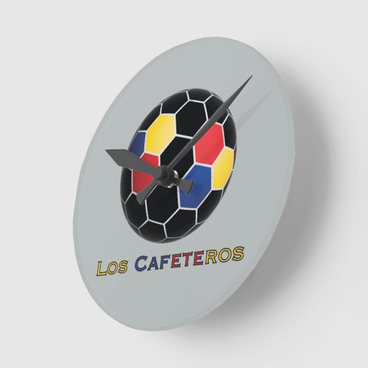 Los Cafeteros Runde Wanduhr (Winkel)