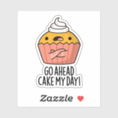 Los, Cake my Day Funny Food Puff Aufkleber (Blatt)