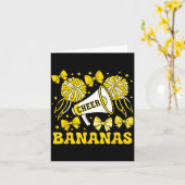 Los Cheer Bananas Schule Srts Fan Team Srit Name  Karte (Gelbe Blume)