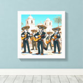 Los Coyotes Mariachi Leinwanddruck (Insitu (Holzboden))