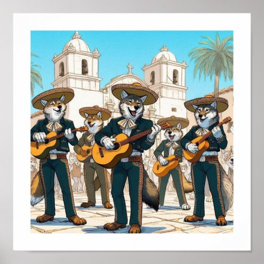 Los Coyotes Mariachi Poster (Vorne)