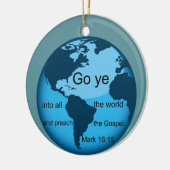 Los, du... Mark 16:15 Keramik Ornament (Links)