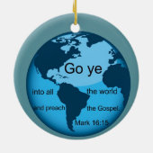 Los, du... Mark 16:15 Keramik Ornament (Hinten)