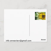 Los! Eine Sonnenblume ist Geboren Postkarte (Rückseite)