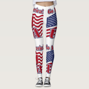 Los geht's Amerika! USA mit Flagge Leggings
