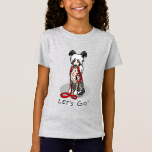 Los geht's! Chinesischer Crested Hund (hl blk wh 1 T-Shirt