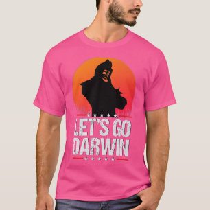 Los geht's Darwin USA-Flagge Vintage Bigfoot Sasqu T-Shirt