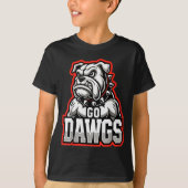 Los geht's Dawgs Lustige Bulldoggen  T-Shirt (Vorderseite)