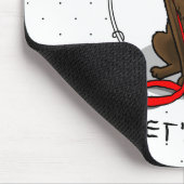 Los geht's! Flat-Coated Retriever Hund (liver) Mousepad (Ecke)