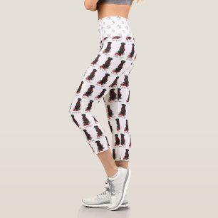 Los geht's! Flat-Coated Retriever Hund (schwarz) Capri Leggings