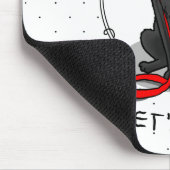 Los geht's! Flat-Coated Retriever Hund (schwarz) Mousepad (Ecke)