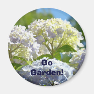 Los geht's Garten! Magnete Blaue Hortensien Blumen Magnet