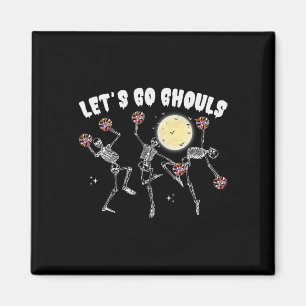 Los geht's Ghouls Cheerleader Halloween Skelett Ch Magnet