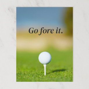 Los geht's Golf-Witz Motivations-Postkarte Postkarte