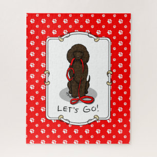 Los geht's! Irish Water Spaniel Hund (liver 1) Puzzle