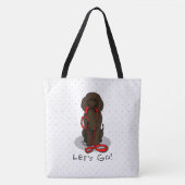Los geht's! Irish Water Spaniel Hund (liver 1) Tasche (Vorderseite)