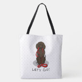 Los geht's! Irish Water Spaniel Hund (liver 1) Tasche (Rückseite)