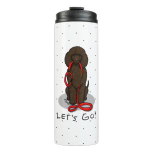 Los geht's! Irish Water Spaniel Hund (liver 1) Thermosbecher