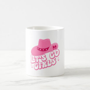 Los geht's Mädchen, Mädchen Ausflug, Retro-Grafik Kaffeetasse