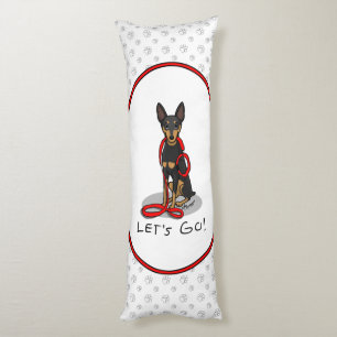 Los geht's! Miniatur Pinscher (schwarz tan 1) Seitenschläferkissen