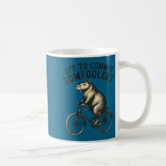 Los geht's mit Albernheiten Capybara Vintage-Meme Kaffeetasse