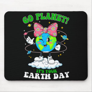 Los geht's planet erde tag 2026 lehrer kinder mädc mousepad