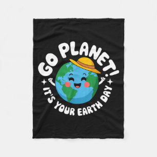 Los geht's Planet Erde Tag 2026 Lehrer Kinder Retr Fleecedecke