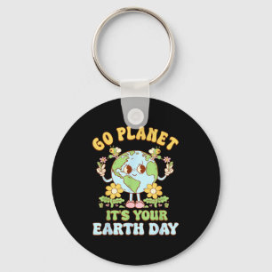 Los geht's planet erde tag 2026 lehrer kinder retr schlüsselanhänger