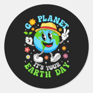 Los geht's planet Erde Tag Umwelt Erde Tag 2026 Runder Aufkleber