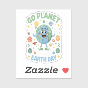 Los geht's Planet, es ist dein Tag der Erde Aufkleber