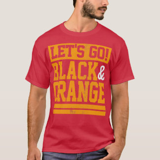 Los geht's Schwarz Orange Teamfarben Vintage Spiel T-Shirt