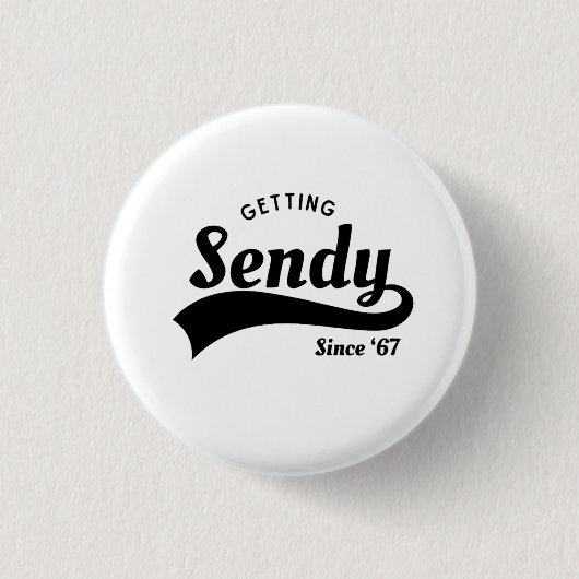 Los geht's Sendy Mason 67 Meme Vintage Button (Vorderseite)