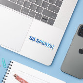 Los geht's Sport! Aufkleber (Laptop mit iPhone)