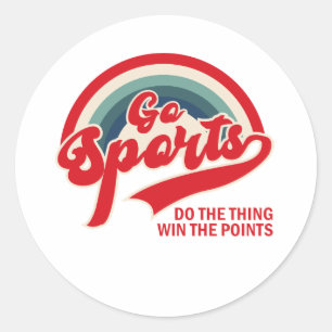 Los geht's Sport Mach das Ding Hol dir die Punkte Runder Aufkleber