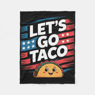 Los geht's Taco kneift immer Taco Lustiges Meme Fleecedecke