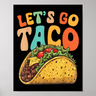 Los geht's Taco Retro Vintage Los geht's Taco Poster