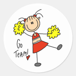 Los geht's Team Cheerleader Aufkleber