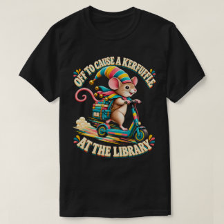 Los geht's, um in der Bibliothek ein Kuddelmuddel T-Shirt