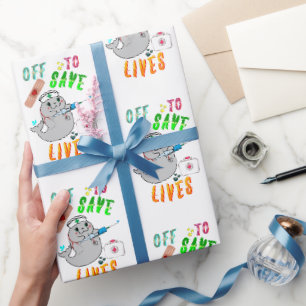 Los geht's, um Leben zu retten Geschenkpapier