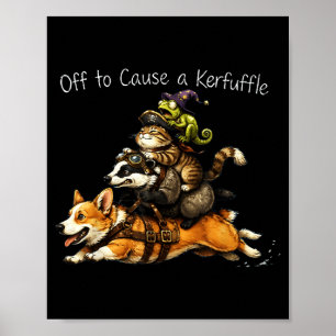 Los geht's, um lustige Corgi-Tiere zu verwirren Poster