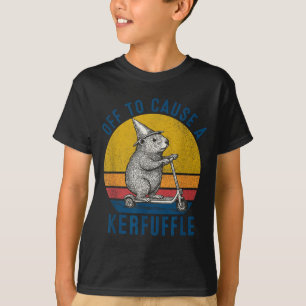 Los geht's, um mit dem Murmeltier-Scooter ein Chao T-Shirt