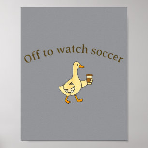 Los geht's zum Fußballschauen Poster