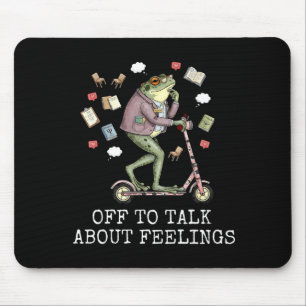 Los geht's zum Gespräch über das Gefühl, lustiger Mousepad
