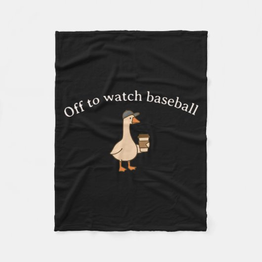 Los geht's zum lustigen Baseball-Meme Gans glückli Fleecedecke (Vorderseite)