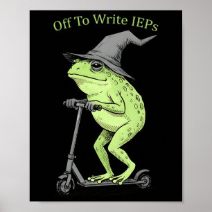 Los geht's zum Schreiben von IEPs Lustiger Frosch- Poster