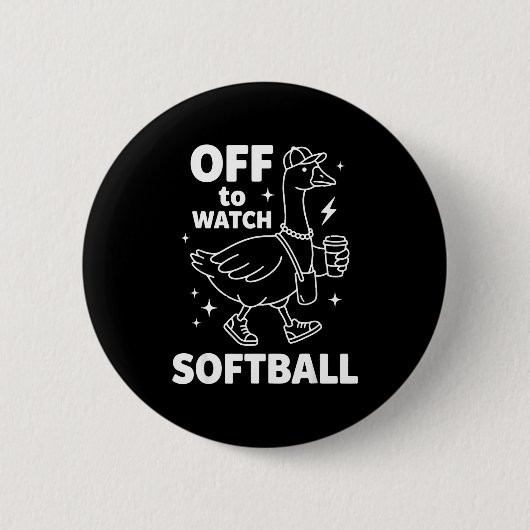 Los geht's zum Softball-Comedy-Softball-Gänse-Spie Button (Vorderseite)