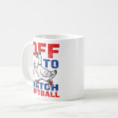 Los geht's zum Softballgucken Kaffeetasse (Vorderseite Links)