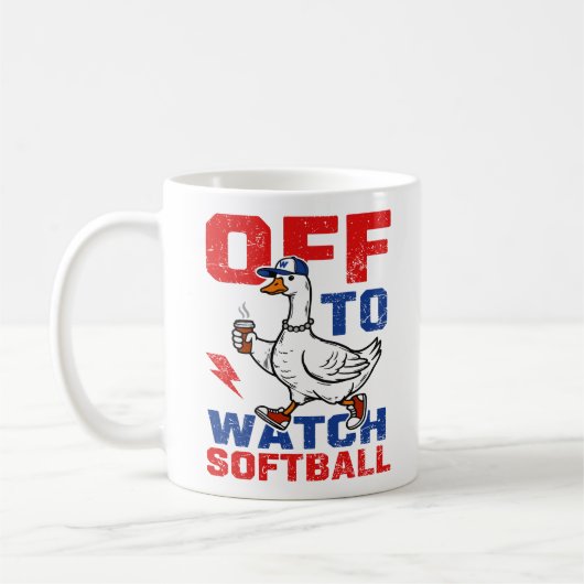 Los geht's zum Softballgucken Kaffeetasse (Links)