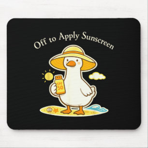 Los geht's zur Sonnencreme-Gans-Feiertags-Strand-T Mousepad