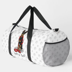 Los geht's! Zwergpinscher (schwarz tan 1) Duffle Bag